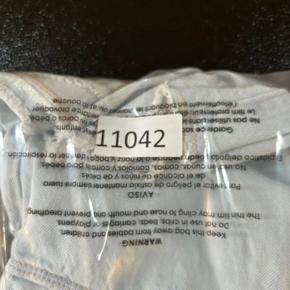 Old Navy Denim Overalls Frayed Hem Adjustable Straps Light‎ Wash Kids XL (14-16)